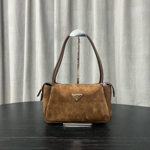 PRADA SUEDE SHOULDER BAG