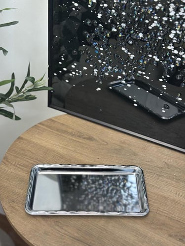 صينية تقديم فضي