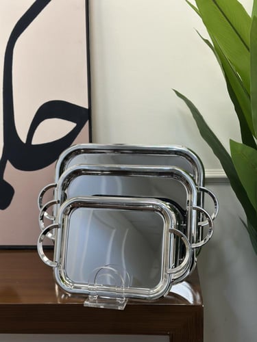 صينية تقديم فضي