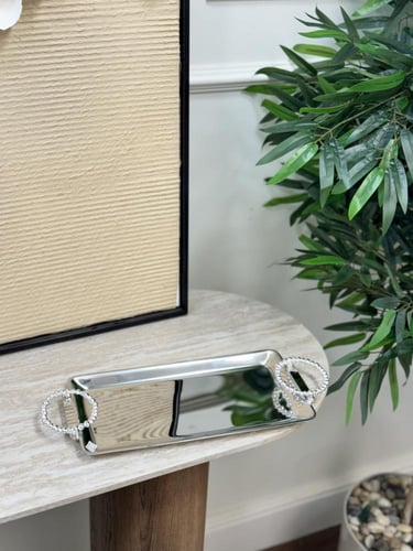 صينية تقديم فضي