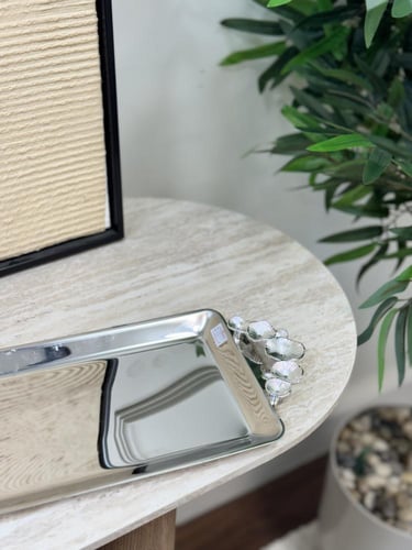 صينية تقديم فضي