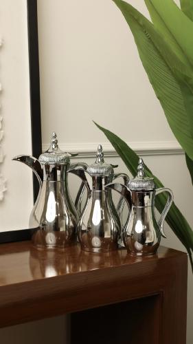 ترامس قهوة وشاي فضي