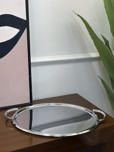 صينية تقديم فضي