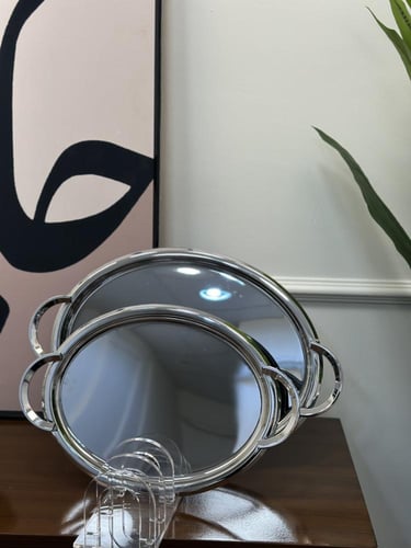 صينية تقديم فضي