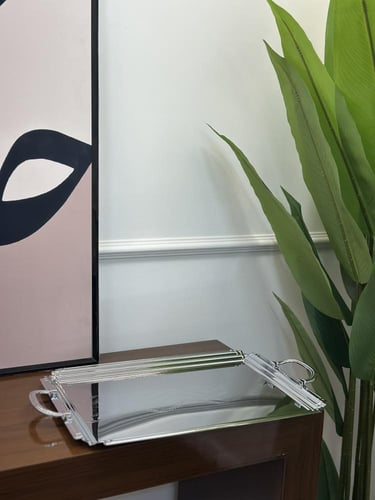 صينية تقديم فضي