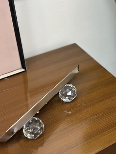 صينية تقديم ستيل بقاعده كرستال