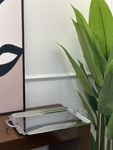 صينية تقديم فضي