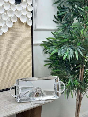 صينية تقديم فضي