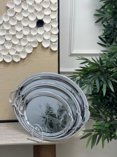 صينية تقديم فضي