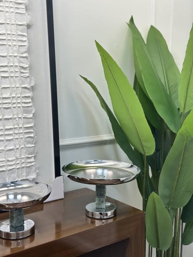 صحن تقديم بحجر اخضر