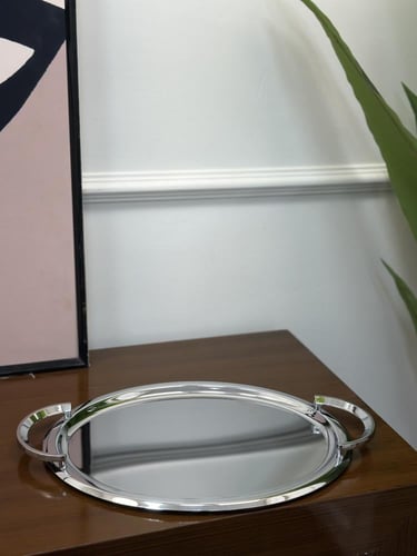 صينية تقديم فضي