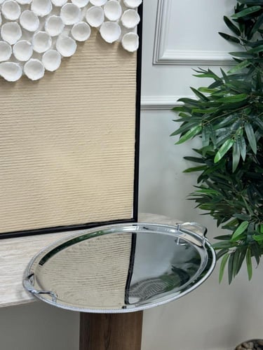 صينية تقديم فضي