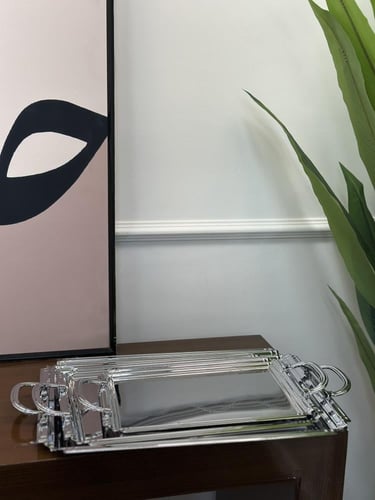 صينية تقديم فضي