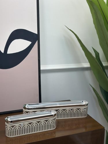 صحن تقديم استيل بقاعدة بيج