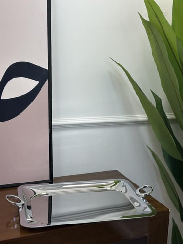 صينية تقديم فضي