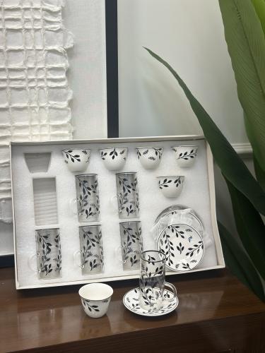 طقم فناجيل وكاسات انيق