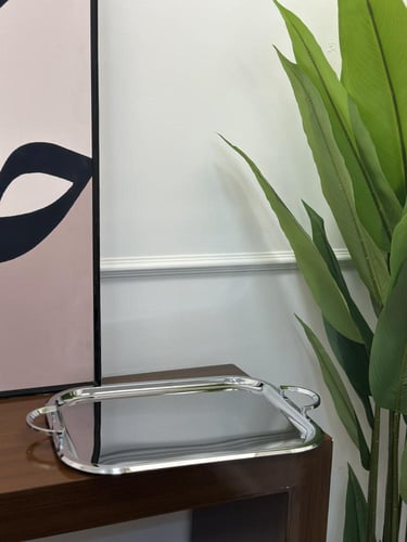 صينية تقديم فضي