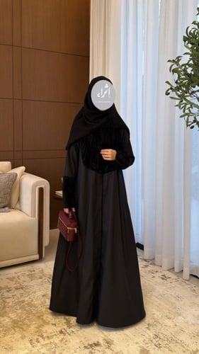 عباية تفته x مخمل اسود