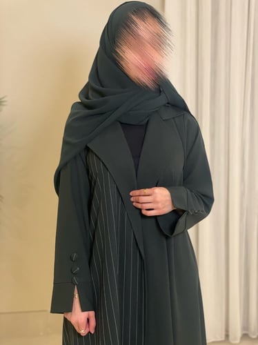 عباية كريب نص مقلم ونص ساده