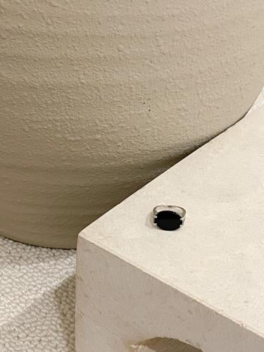 خاتم فضة عيار 925 اسود