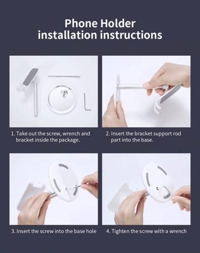 حامل جوال مكتبي بقاعدة دائرية