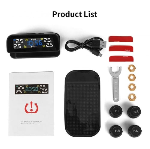 جهاز مراقبة ضغط الكفرات مزود بساعة و انذار يعمل عل...