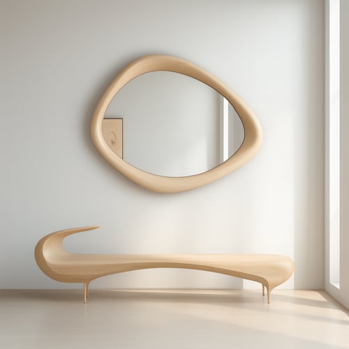 مدخل منزل من خشب الميبل الطبيعي الرائع