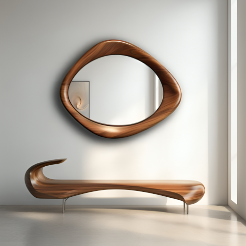 مدخل منزل من خشب الميبل الطبيعي الرائع