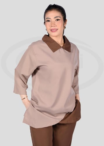 يونيفورم عاملات صيفي بياقة