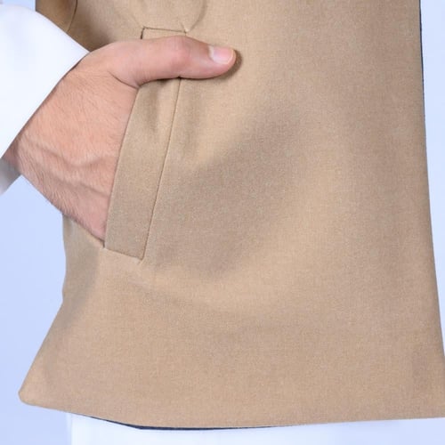 سديري دبل فيس مقلم كحلي بيج M