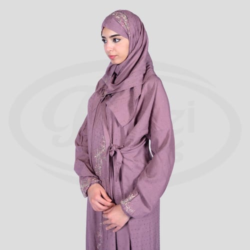 طقم سجادة صلاة وشرشف بربطة بنفسجي