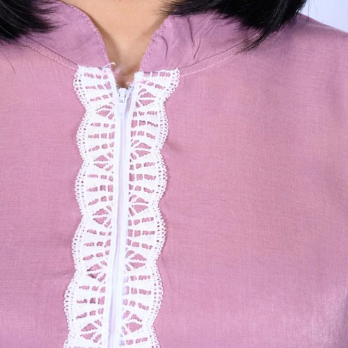 زي عاملة أنيق بسحاب