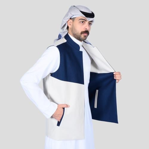 سديري دبل فيس كحلي مع اوف وايت