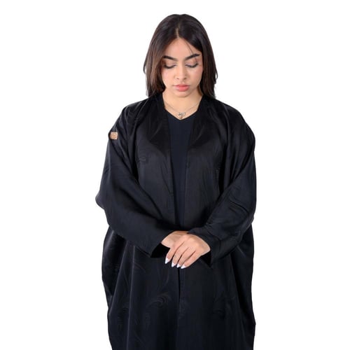 عباية سوداء منقشة أنيقة F