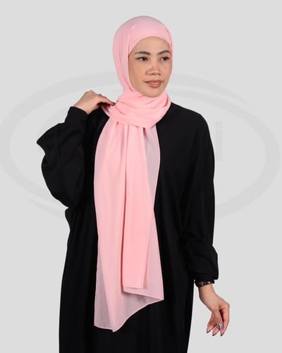 حجاب الشيفون المثبت بقبعة مريح