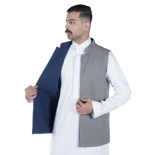 M سديري دبل فيس كحلي ورصاصي A2