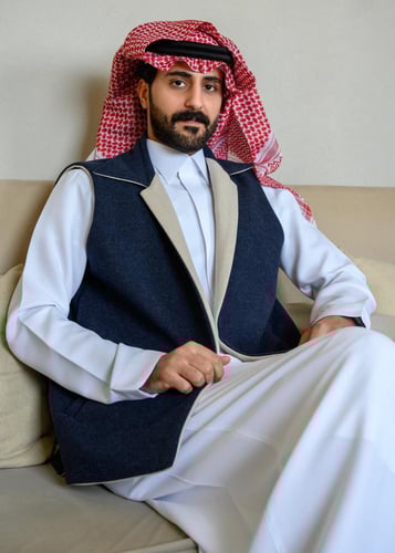 سديري دبل فيس بتصميم كلاسيك كريمي كحلي