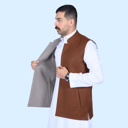 سديري دبل فيس مقلم رصاصي جملي M