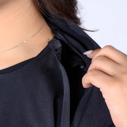 عباية سوداء ببطانة داخلية F