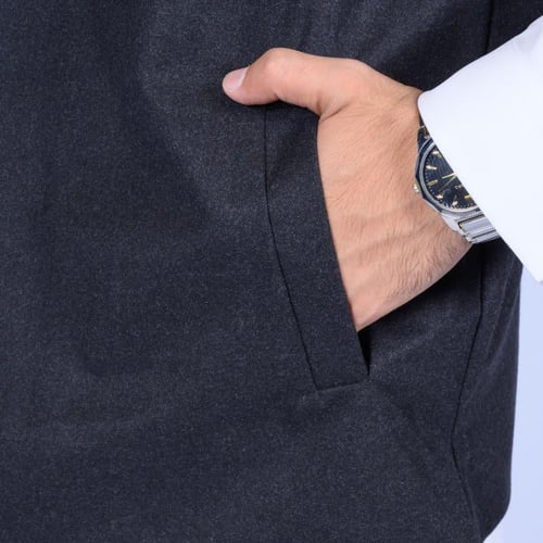 سديري دبل فيس مقلم فيراني غامق اسود