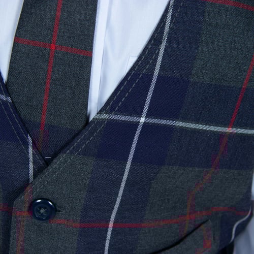 زي روضة ولادي رصاصي كاروهات 4 قطع