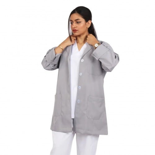 بالطو طبي للجنسين رصاصي Kenzi