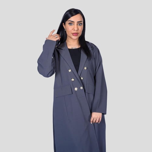 عباية كتان لف رسمية بألوان متعدده مزينة بأزرار اني...