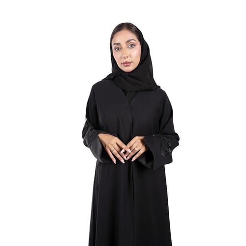 عباية كم مفتوح مبطن أسود M