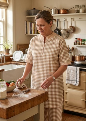 طقم يونيفروم مربعات كاروهات 3 قطع