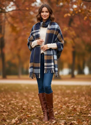 شال شتوي نسائي كاروهات