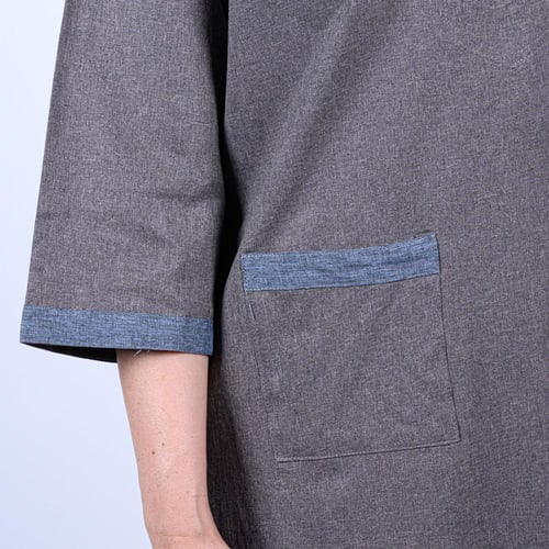 طقم عاملة منزلية ملون بسحاب