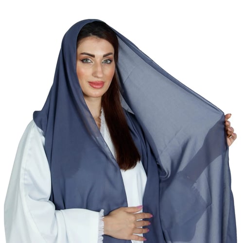 طرحة ملونة سادة رصاصي غامق