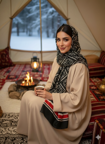 طرحة كلاسيكية بألوان دافئة