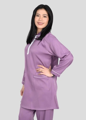 زي عاملات طقم شتوي بسحاب وجيوب أماميه